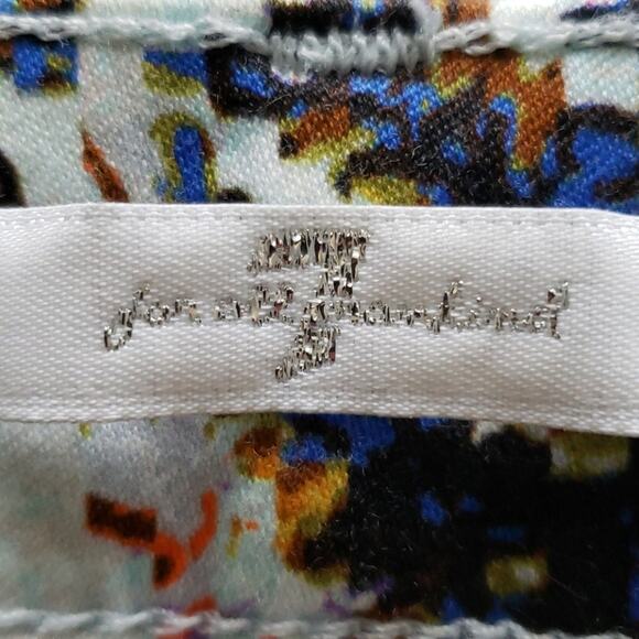 7FAM 7 For All Mankind Floral Haze Skinny Jeans Bloomcore Wallpaper Casual 25 - Picture 10 of 12